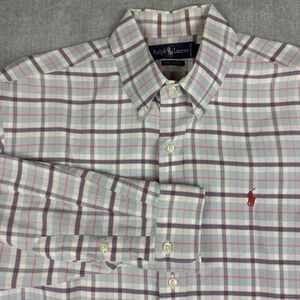 Polo Ralph Lauren Shirt Mens XL Plaid Long Sleeve Button Down Pony Logo Cotton